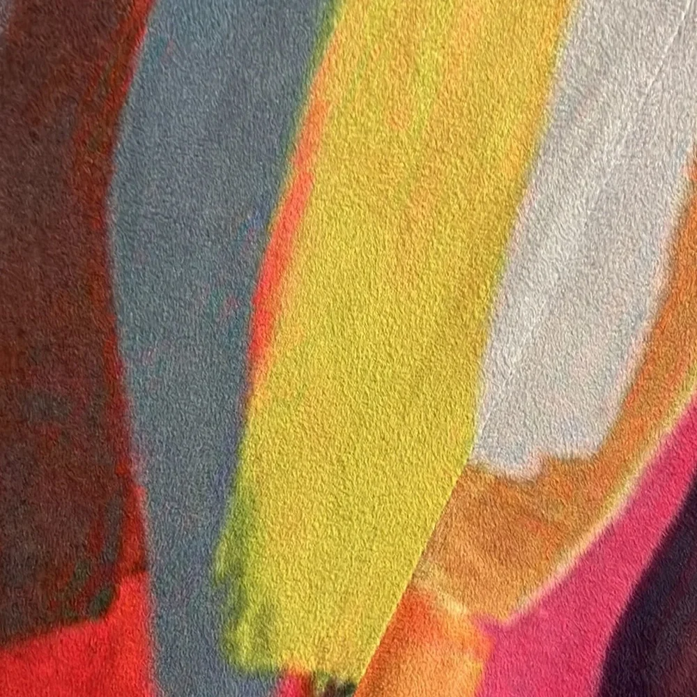 Vintage Claire Desjardins by Carrie Noir paint stroked watercolor dress - Picture 7 of 8